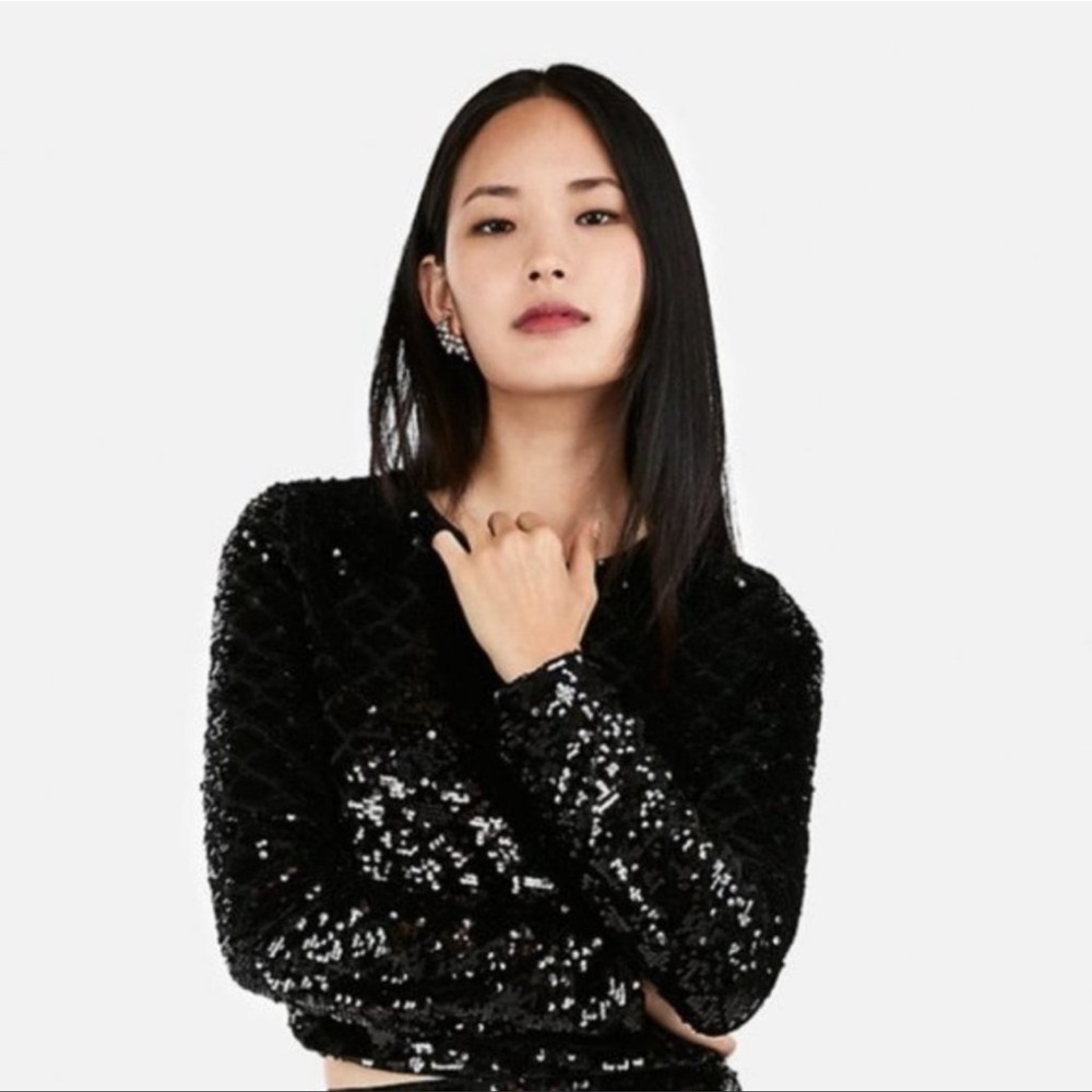Express Sequin Embellished Top